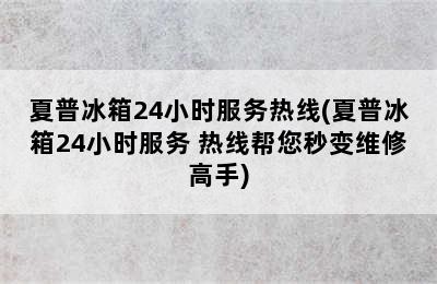 夏普冰箱24小时服务热线(夏普冰箱24小时服务 热线帮您秒变维修高手)